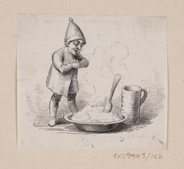 H.P. Hansen, Illustration til "Nissen hos Spekhøkeren" i H.C. Andersen, "Eventyr og Historier", Bind 2