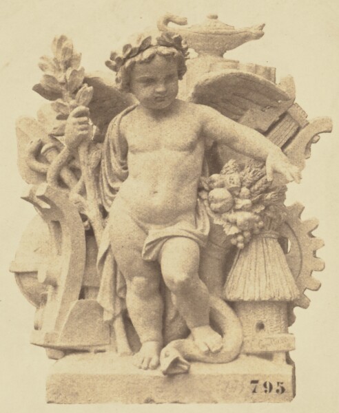 Édouard Baldus, ["La Paix", Sculpture by Charles Capellaro, Decoration of the Louvre, Paris]