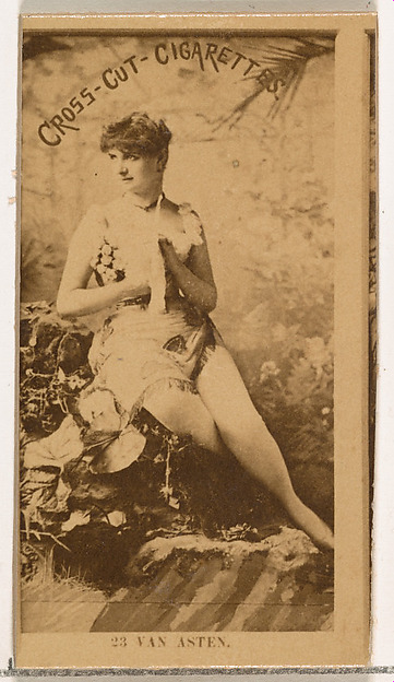 W. Duke, Sons & Co., Card Number 23, Van Asten, from the Actors and Actresses series (N145-2) issued by Duke Sons & Co. to promote Cross Cut Cigarettes