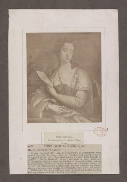 Unknown, Anne Oldfield