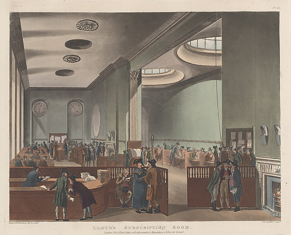 Thomas Rowlandson, Lloyd's Subscription Room