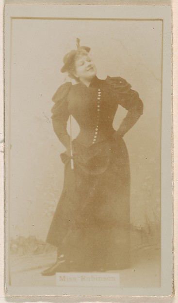 Kinney Brothers Tobacco Company, Miss Robinson, from the Actresses series (N245) issued by Kinney Brothers to promote Sweet Caporal Cigarettes