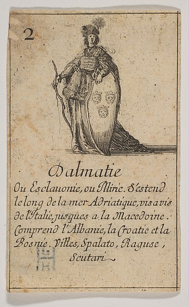 Stefano della Bella, Dalmatie, from "Jeu de la Géographie"