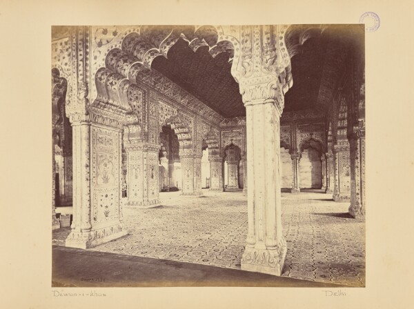 Samuel Bourne, Delhi; The Palace, Interior of the Dewan-i-Kass