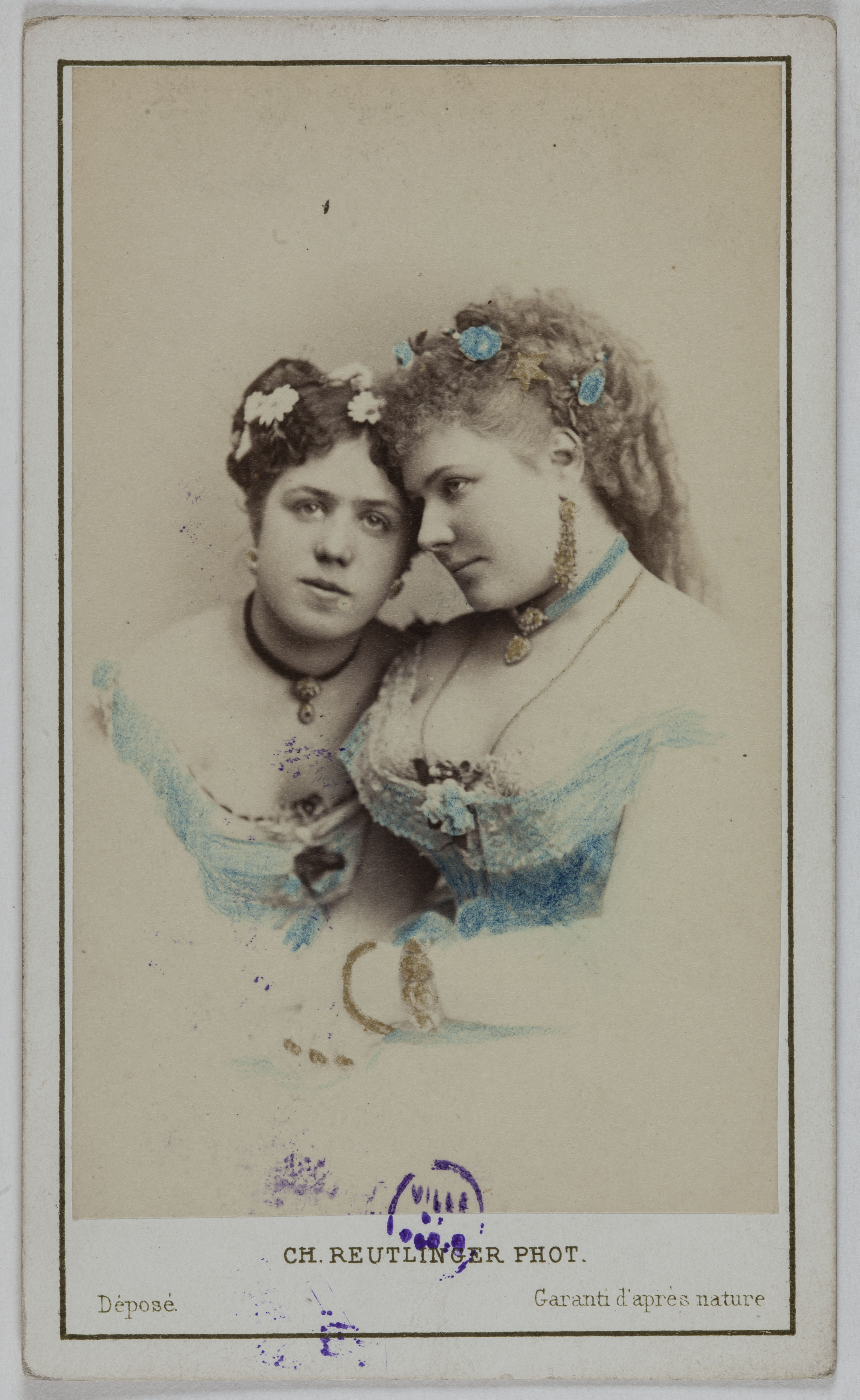Charles Reutlinger, Portrait de Julia et Léonie Baron (actrices)