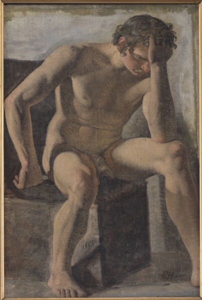 Constantin Hansen, Siddende mandlig model