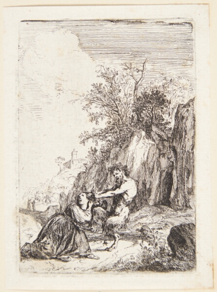 Bartholomeus Breenbergh, Nymfen Korsika mishandles af en satyr
