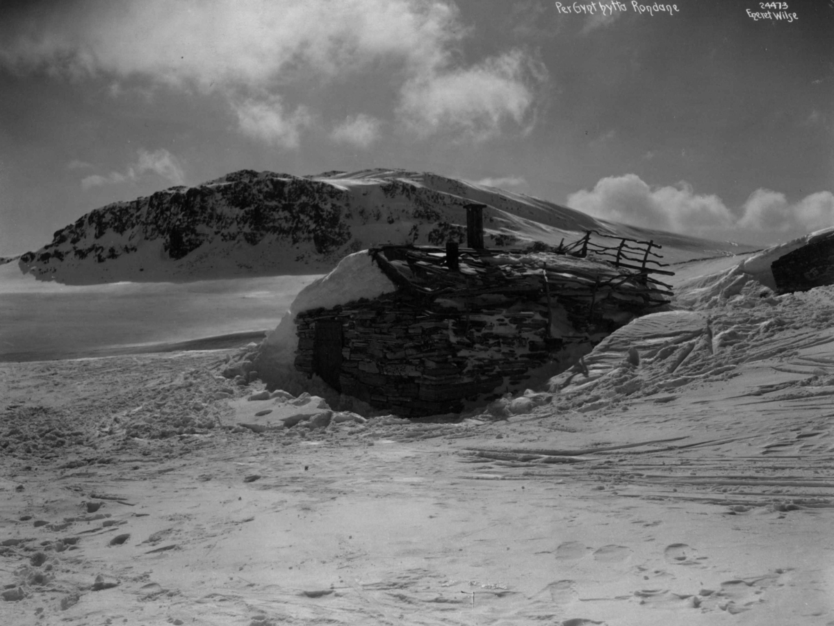 Anders Beer Wilse, Peer Gynt Hytta Landskap Bebyggelse Snø Rondane