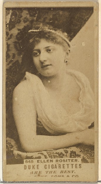 W. Duke, Sons & Co., Card Number 545, Ellen Rositer, from the Actors and Actresses series (N145-7) issued by Duke Sons & Co. to promote Duke Cigarettes