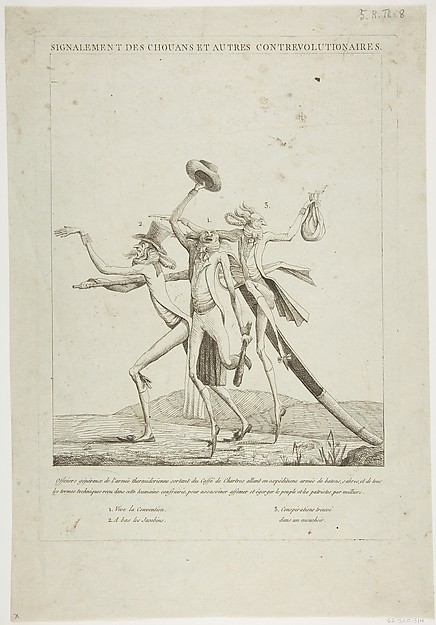 Anonymous, French, 18th century, Signalement Des Chouans et Autres Contrevolutionaires