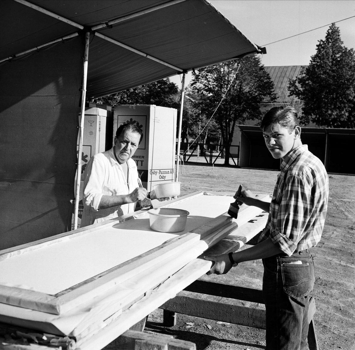 Tierp Arbetarbladet, "Förberedelser till Tierps expon", Tierp, Uppland 1967