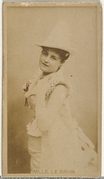 W. Duke, Sons & Co., Mlle. Le Brun, from the Actors and Actresses series (N145-8) issued by Duke Sons & Co. to promote Duke Cigarettes