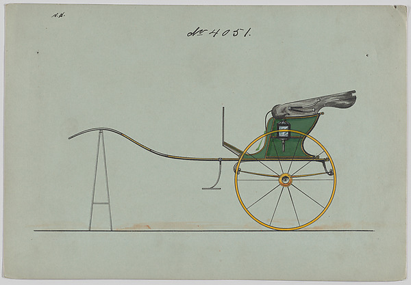 Brewster & Co., Design for Dog Cart or 2 Wheeler, no. 4051