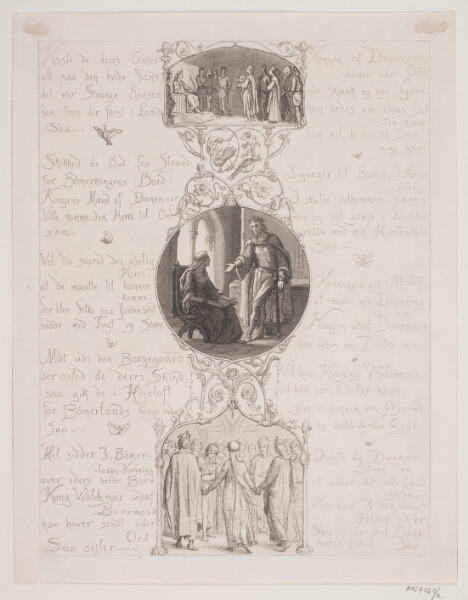 Lorenz Frølich, Illustration nr. 2 til "Visen om Dronning Dagmars ankomst til Danmark"