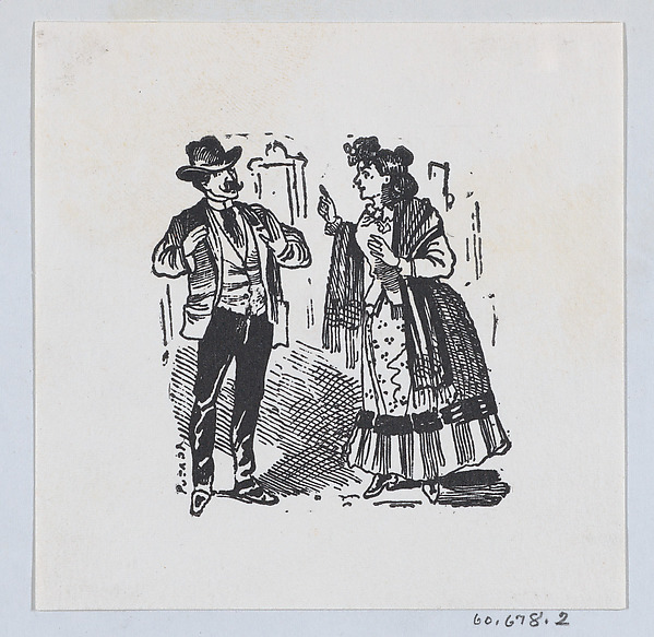 José Guadalupe Posada, A woman scolding a man