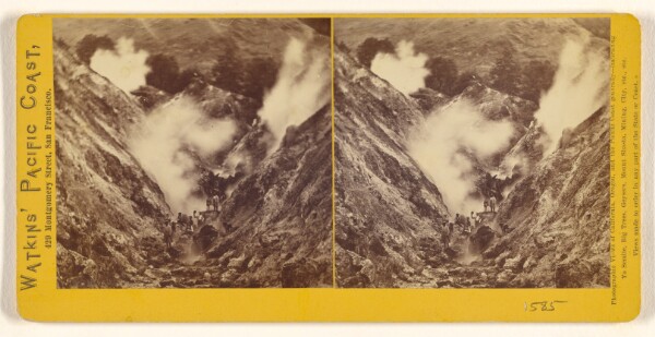 Carleton Watkins, The Devil's Canon, Geysers. View looking up, Sonoma Co., Cal.