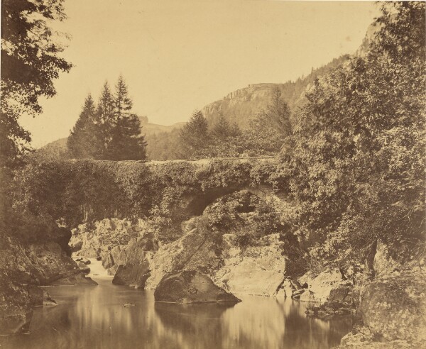 Roger Fenton, Pool below Pont y Pari, Bettway Coed, Wales.