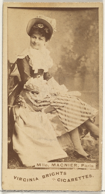 Allen & Ginter, Mlle. Magnier, Paris, from the Actors and Actresses series (N45, Type 1) for Virginia Brights Cigarettes