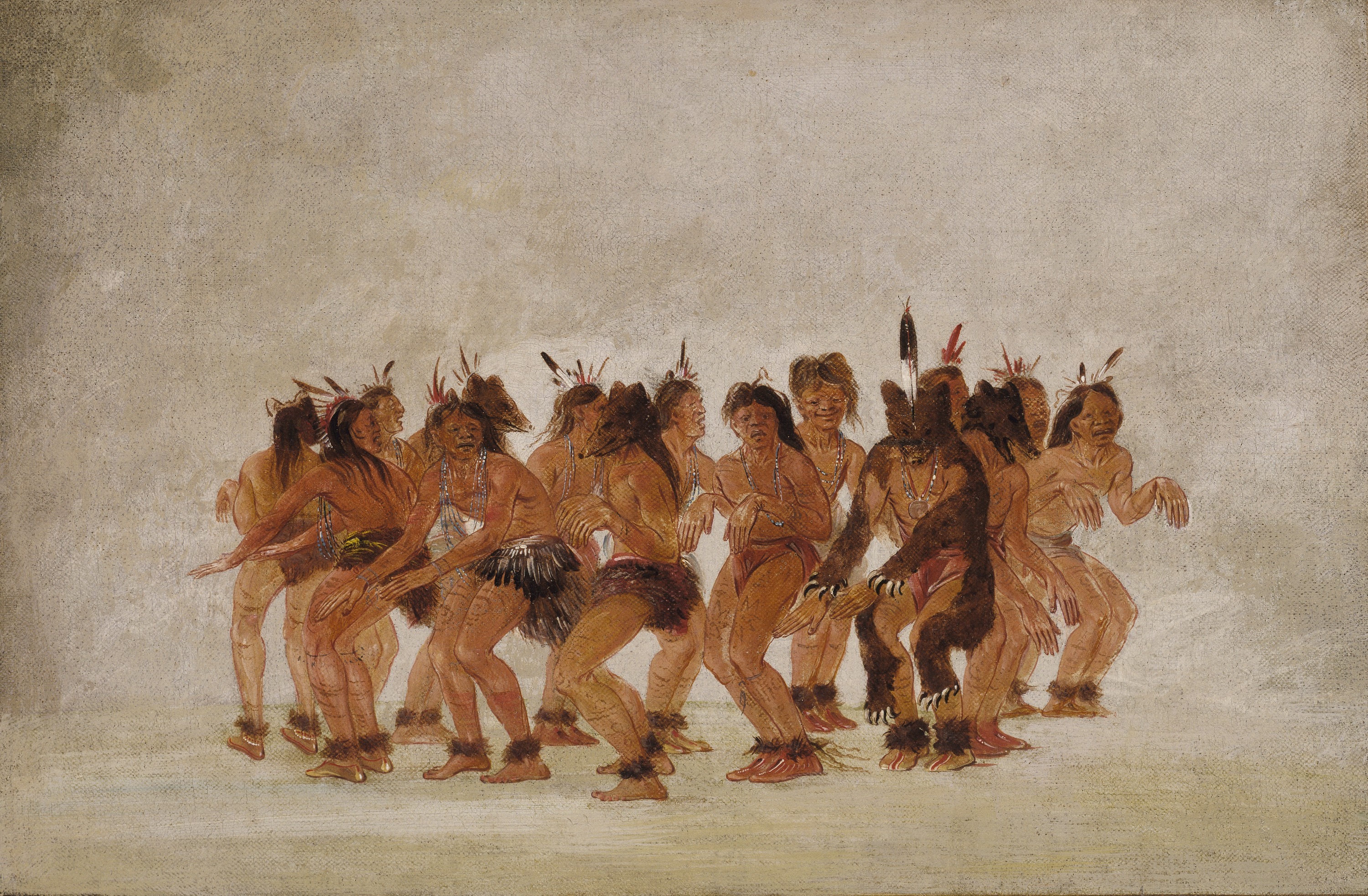 George Catlin, Bear Dance, Preparing for a Bear Hunt
