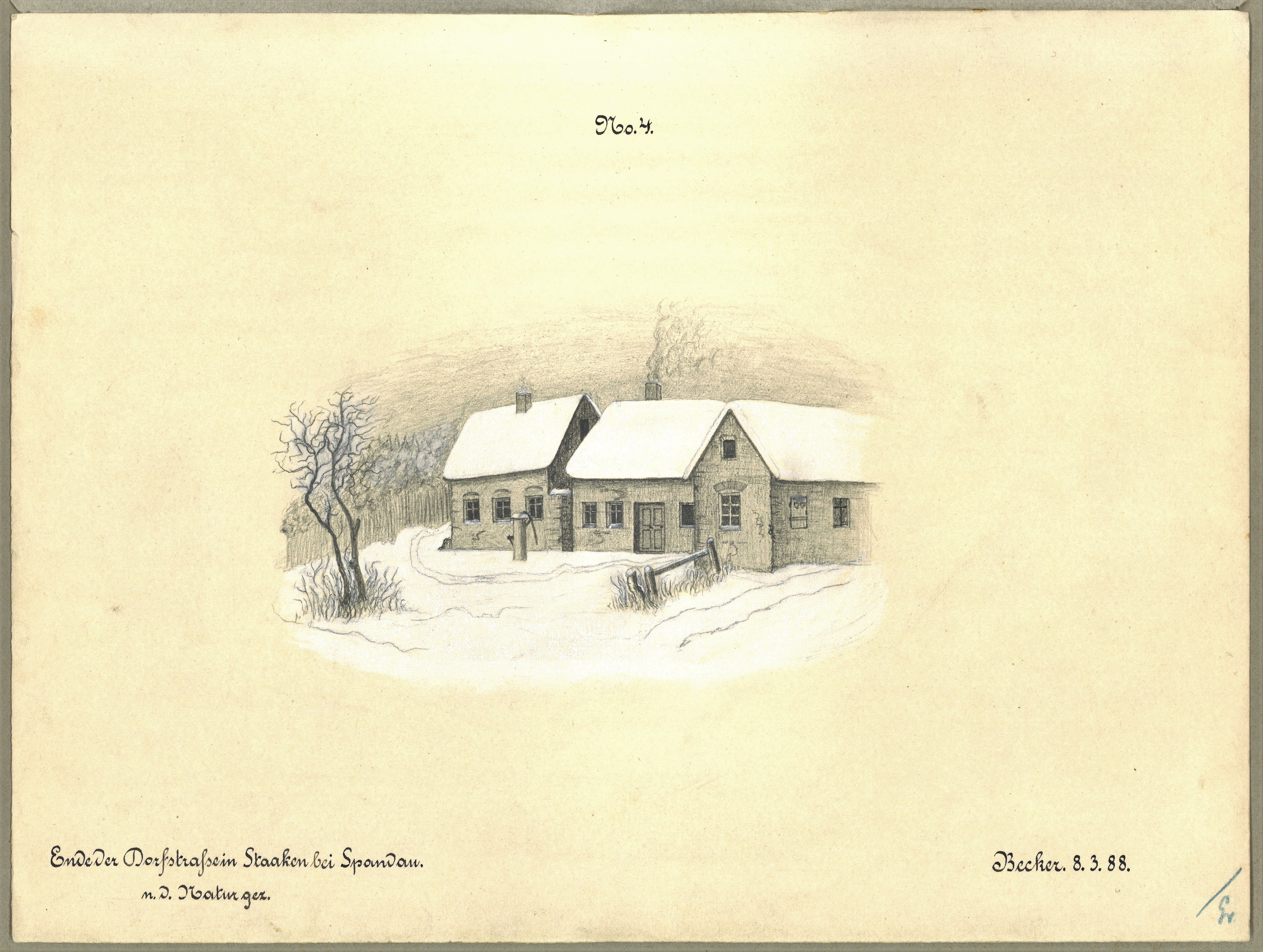 Paul Becker (Lehrer), Berlin-Staaken: Dorfstraße, Ende