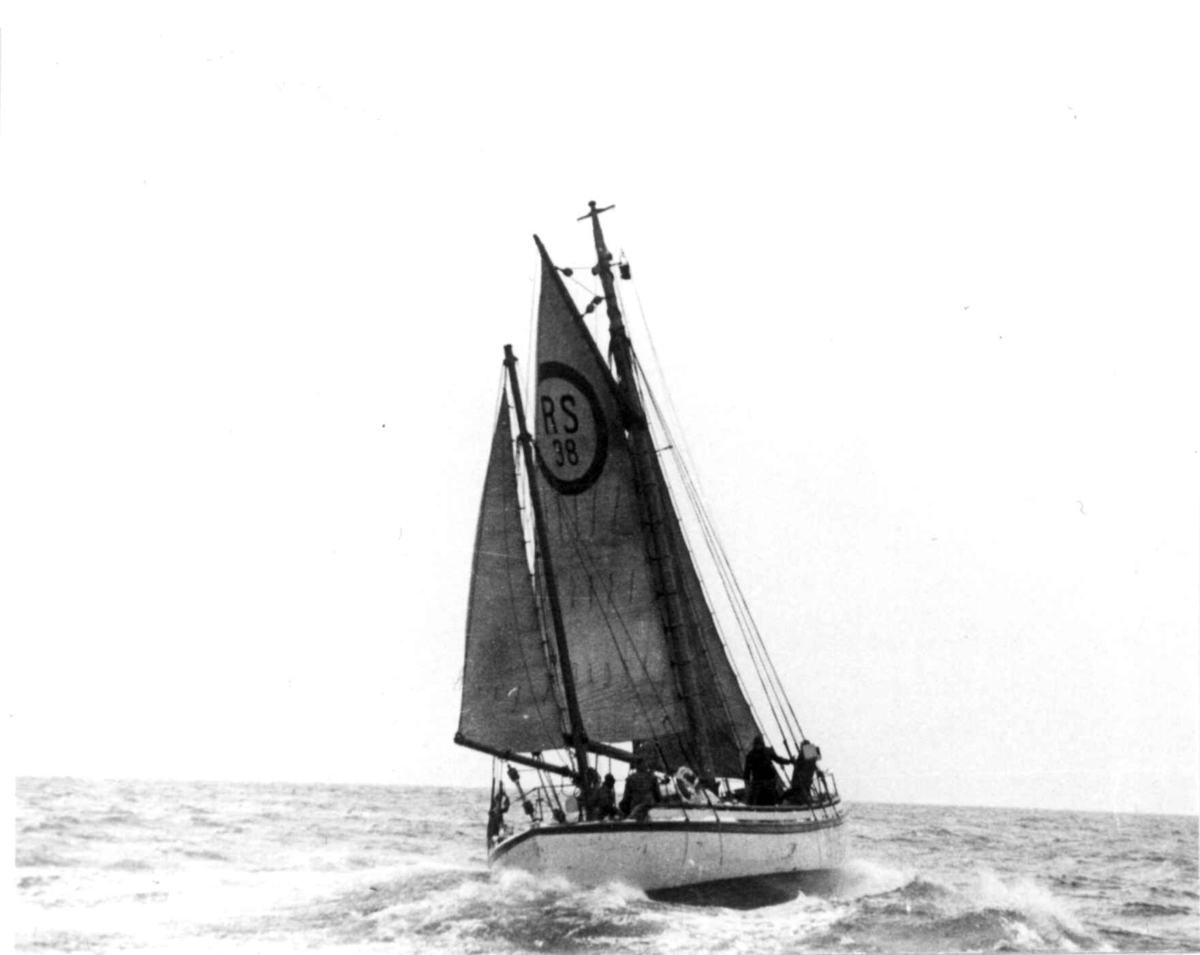 Anders Beer Wilse, Lofotfiske. Redningsskøyta biskop Hvoslef.