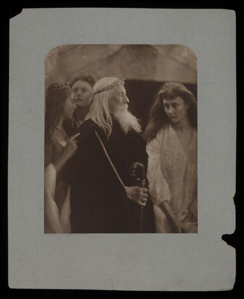 Cameron, Julia Margaret, King Lear allotting his kingdom to his three daughters