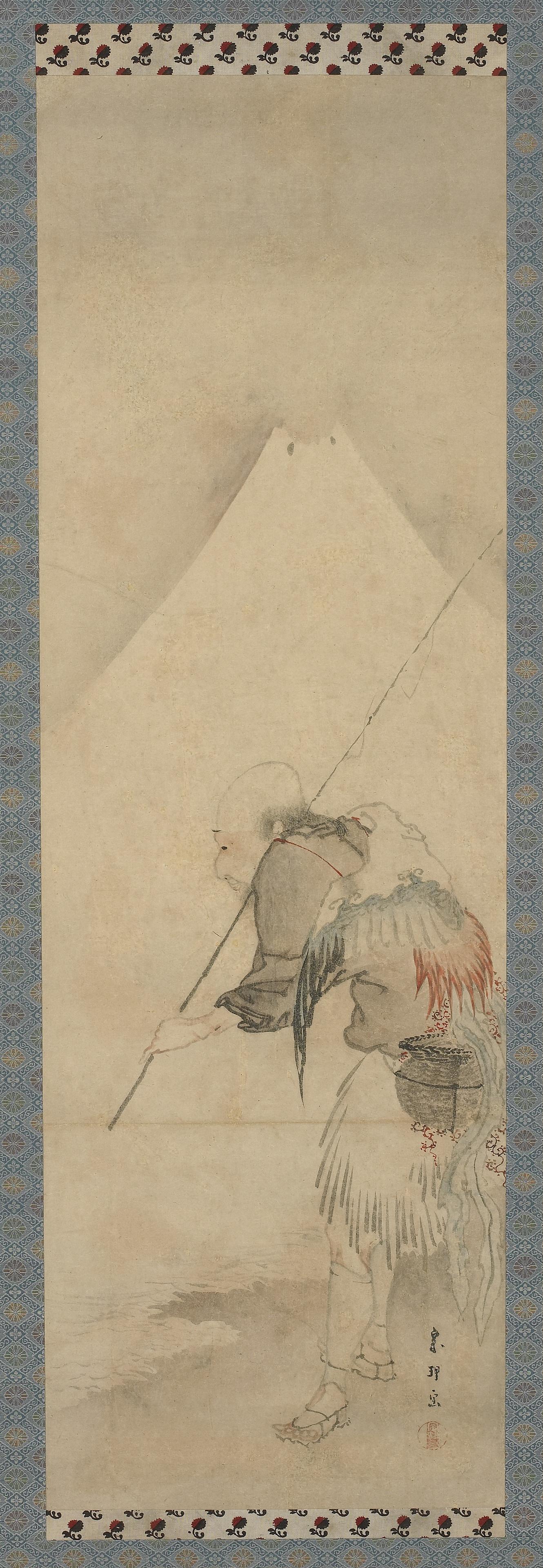 Hishikawa Sori, The fisherman Hakuryo and Mount Fuji