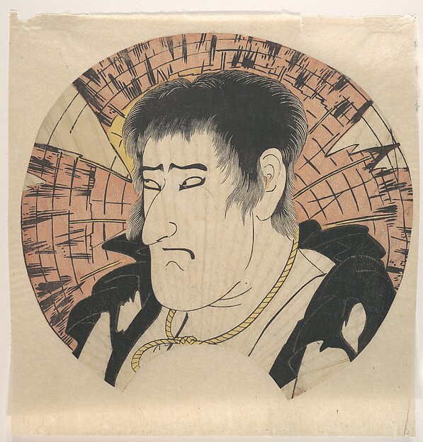 Katsukawa Shun'ei 勝川春英, Head of an Unidentified Actor as a countryman in Rags