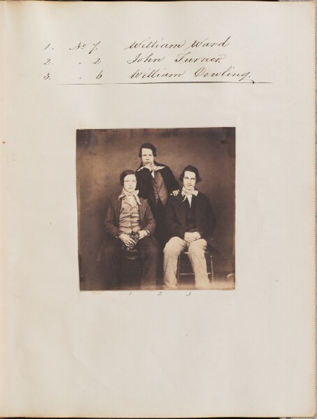 Unknown, [Portrait of William Ward, John Turner, and William Dowling]