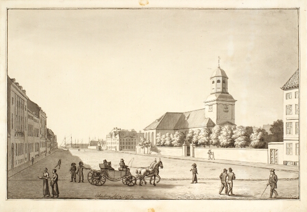 C.W. Eckersberg, Udsigt over Sankt Annæ plads med Garnisonskirken