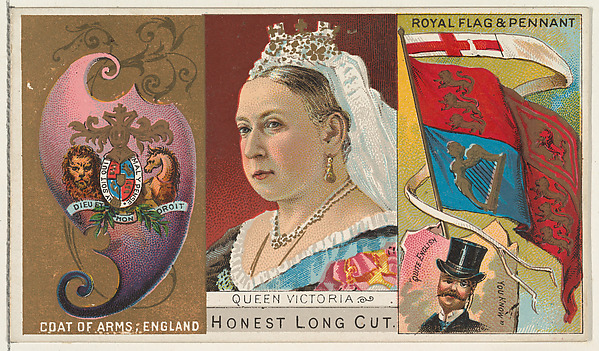 W. Duke, Sons & Co., Queen Victoria of England, from the Rulers, Flags, and Coats of Arms series (N126-1) issued by W. Duke, Sons & Co.
