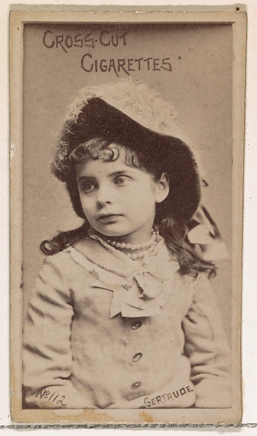 W. Duke, Sons & Co., Card Number 112, Gertrude, from the Actors and Actresses series (N145-1) issued by Duke Sons & Co. to promote Cross Cut Cigarettes