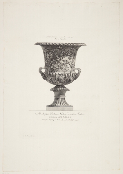 Giovanni Battista Piranesi, Marmorvase