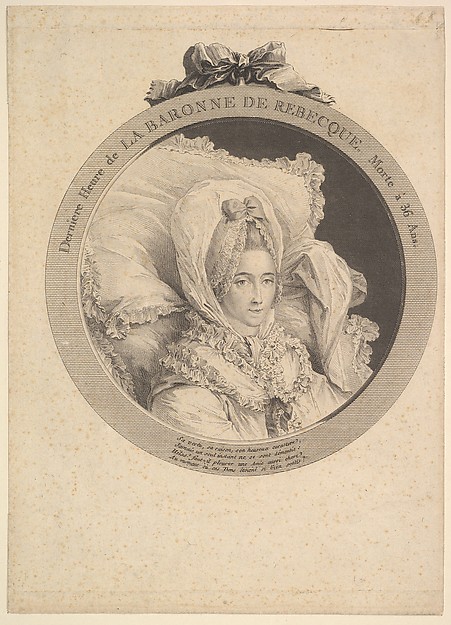 Augustin de Saint-Aubin, Portrait of La Baronne de Rebecque