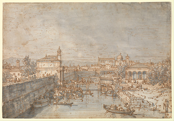 Canaletto (Giovanni Antonio Canal), Padua: The River Bacchiglione and the Porta Portello
