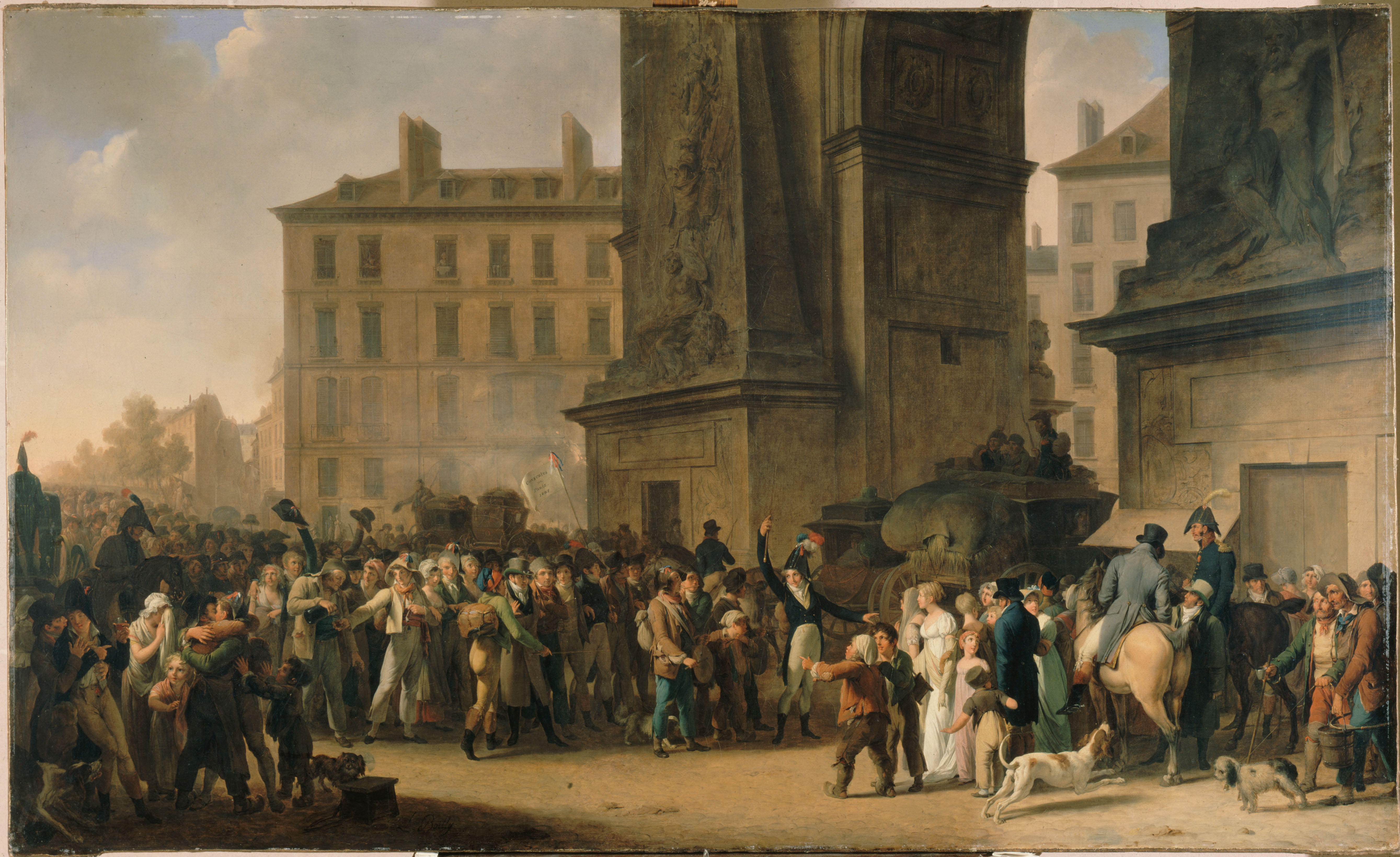 Louis Léopold Boilly, Les conscrits de 1807 défilant devant la porte Saint-Denis