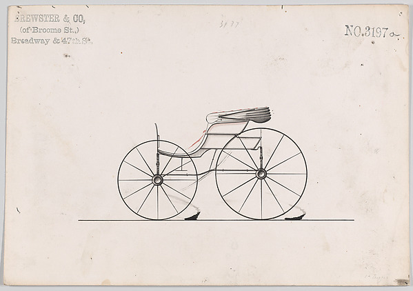 Brewster & Co., Design for Pony Phaeton, no. 3197a