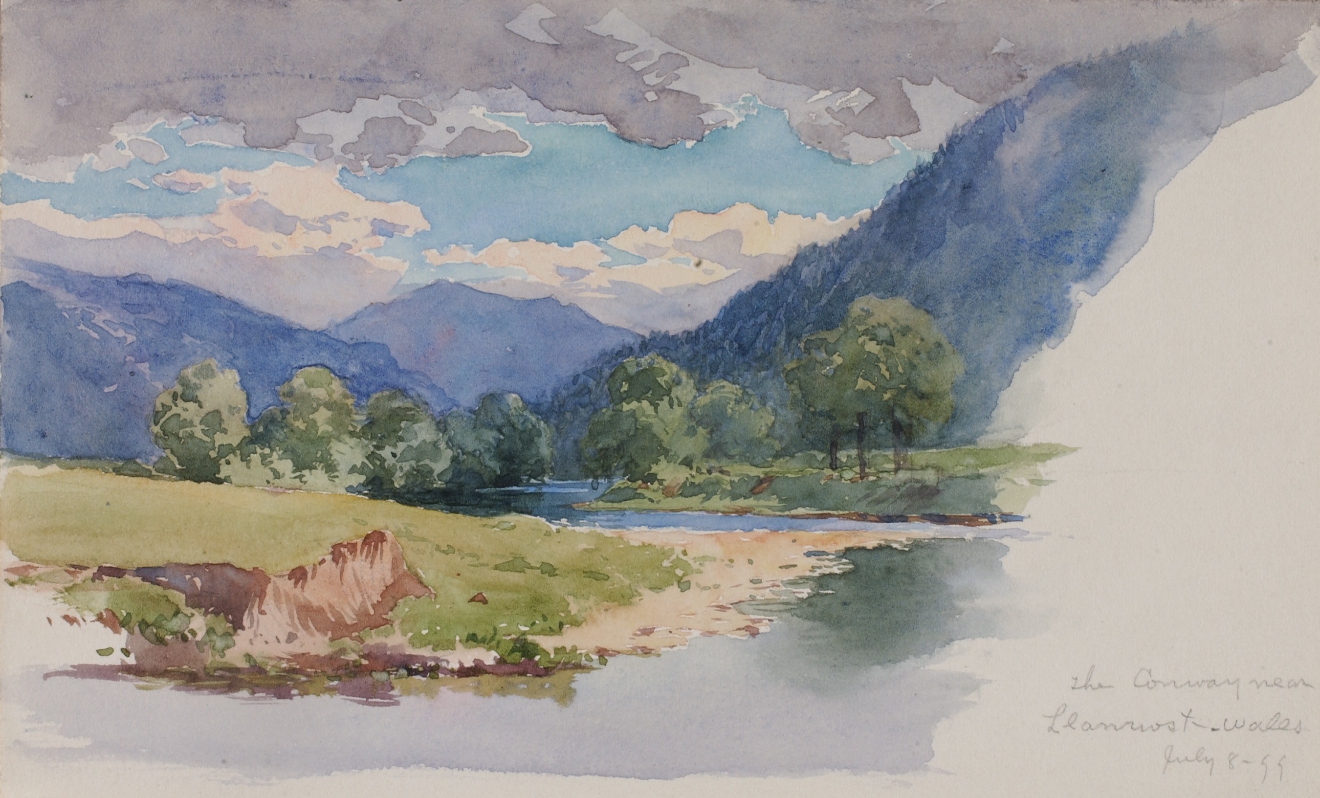 George Elbert Burr, The Conway, near Llanrwst, Wales
