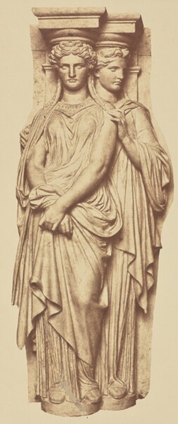 Édouard Baldus, [Caryatids by Francisque Duret, Decoration of the Louvre, Paris]