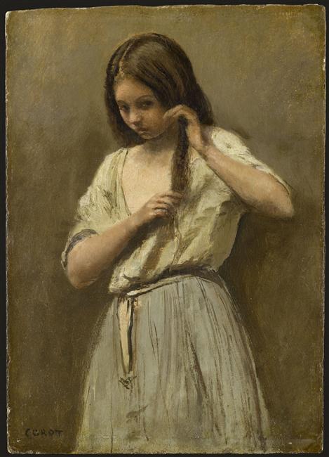 Jean-Baptiste Camille Corot, Girl at her toilet