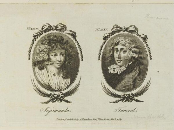 Unknown, 'Sigismunda' and 'Tancred'