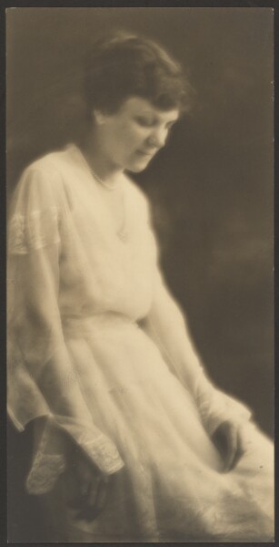 Louis Fleckenstein, [Portrait of a Woman in White Dress with Lace]