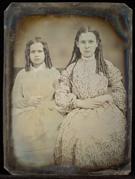 Jacob Byerly, [Portrait of Two Young Girls with Ringlets]
