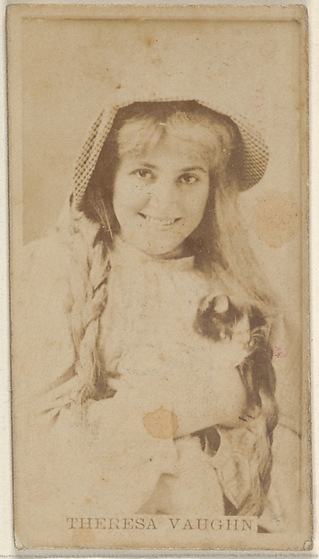 Allen & Ginter, Theresa Vaughn, from the Actors and Actresses series (N45, Type 8) for Virginia Brights Cigarettes