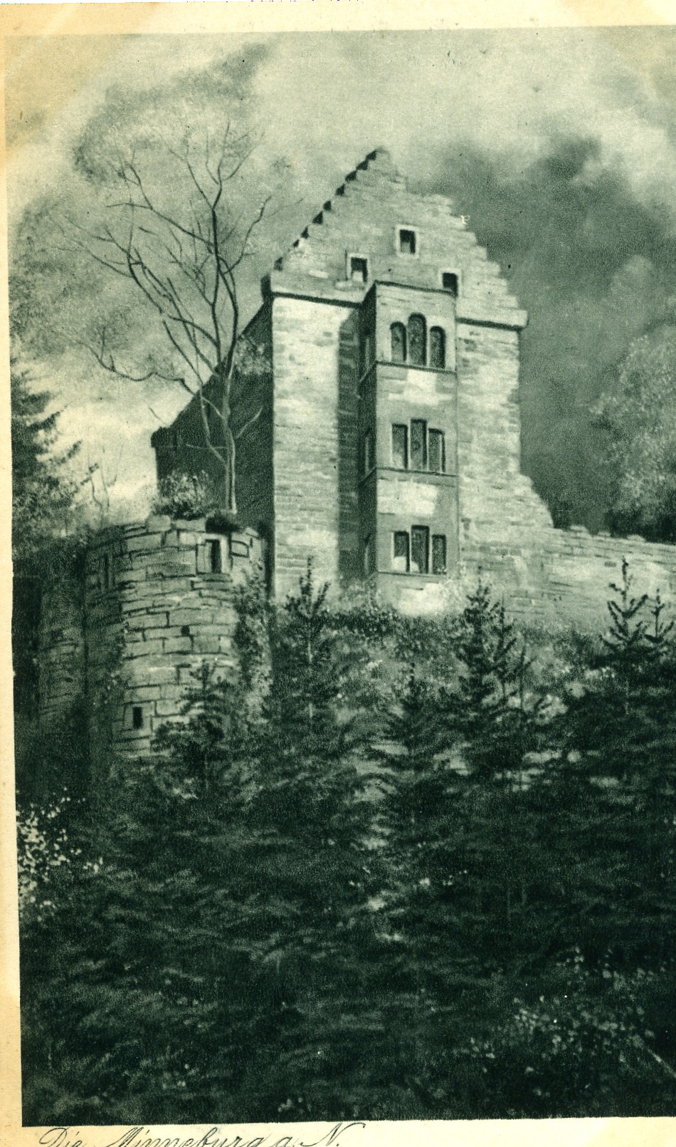 Heinrich Hoffmann (Kunstmaler), Postkarte Minneburg