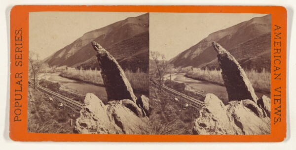 Edward and Henry T. Anthony & Co., Index Rock, Upper Weber Canyon, Near Tunnel No. 3. Union Pacific Rail Road.