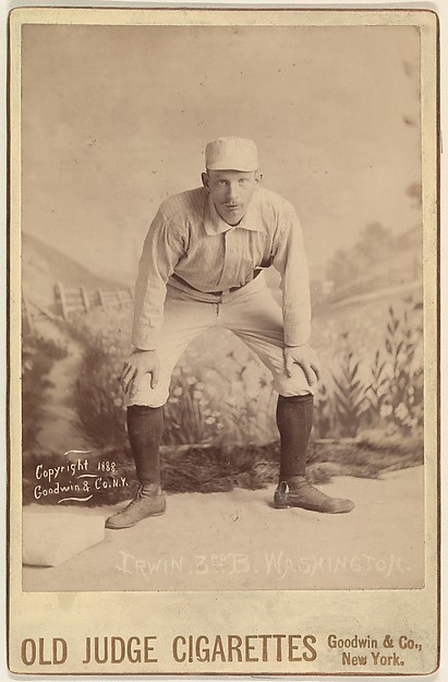 Goodwin & Company, Irwin, 3rd Base, Washington, from the series Old Judge Cigarettes