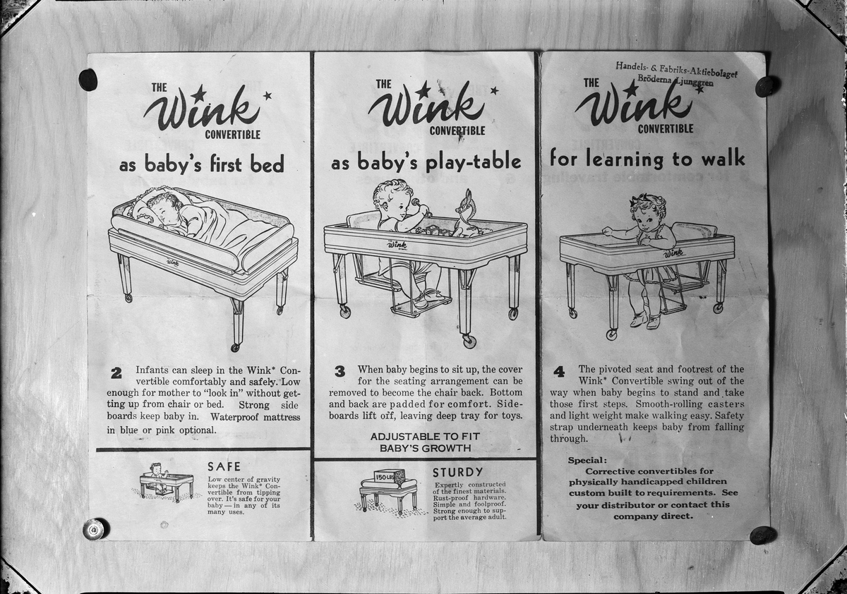 Skötsner-Edhlund, Reklamblad för The Wink
