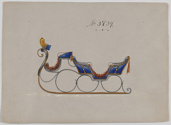 Brewster & Co., Design for 4 Seat Sleigh, no. 3834