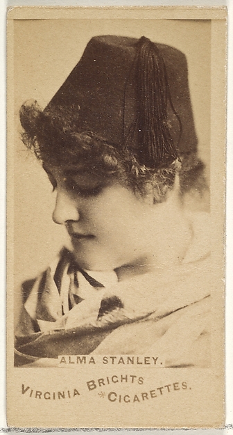 Allen & Ginter, Alma Stanley, from the Actors and Actresses series (N45, Type 1) for Virginia Brights Cigarettes